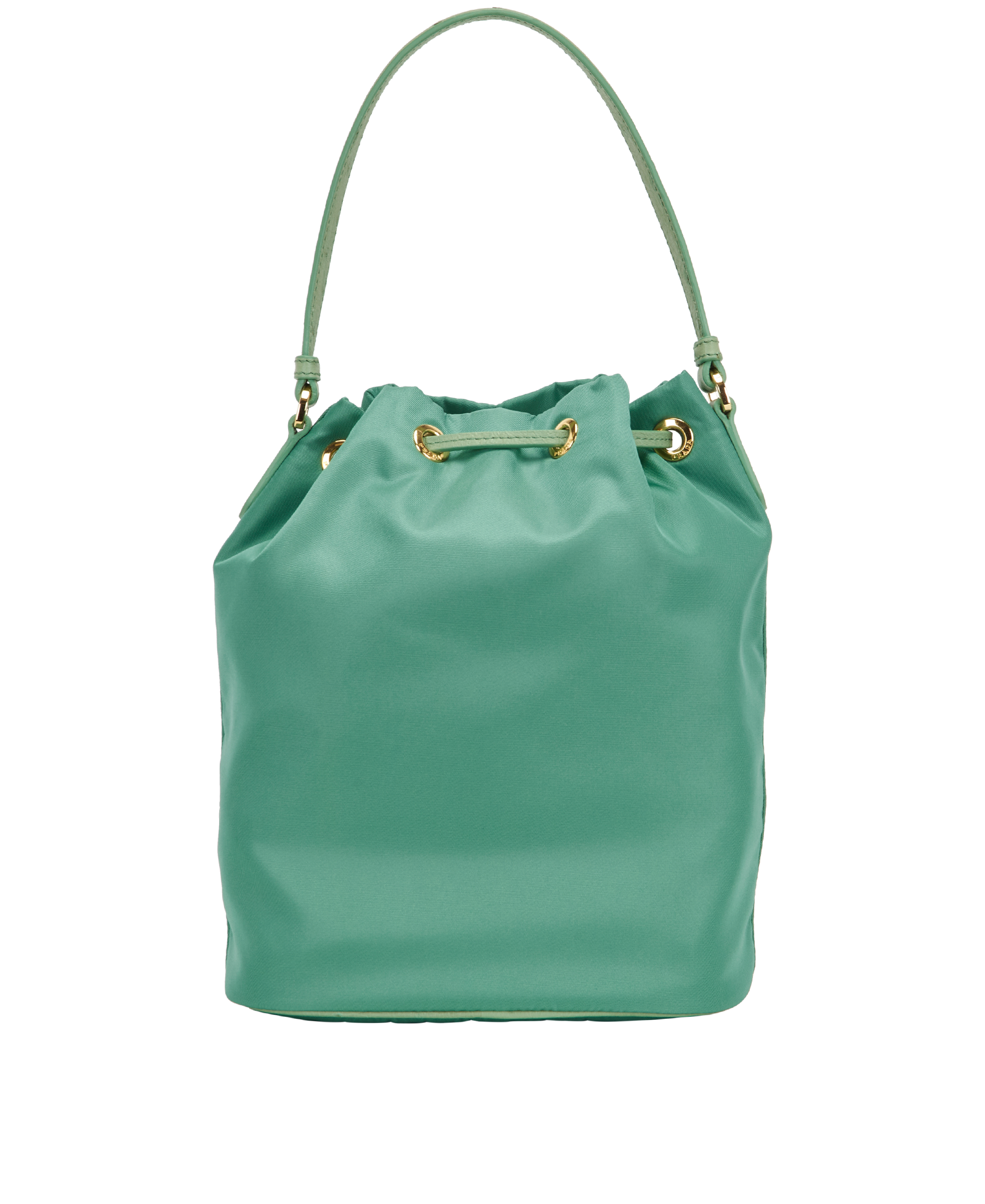 Duet Bucket Bag, &pound;895, Handbags, Green, Nylon/Ostrich, Back view